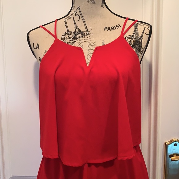 Beautiful Ruby red dress - like new size M - Picture 2 of 10
